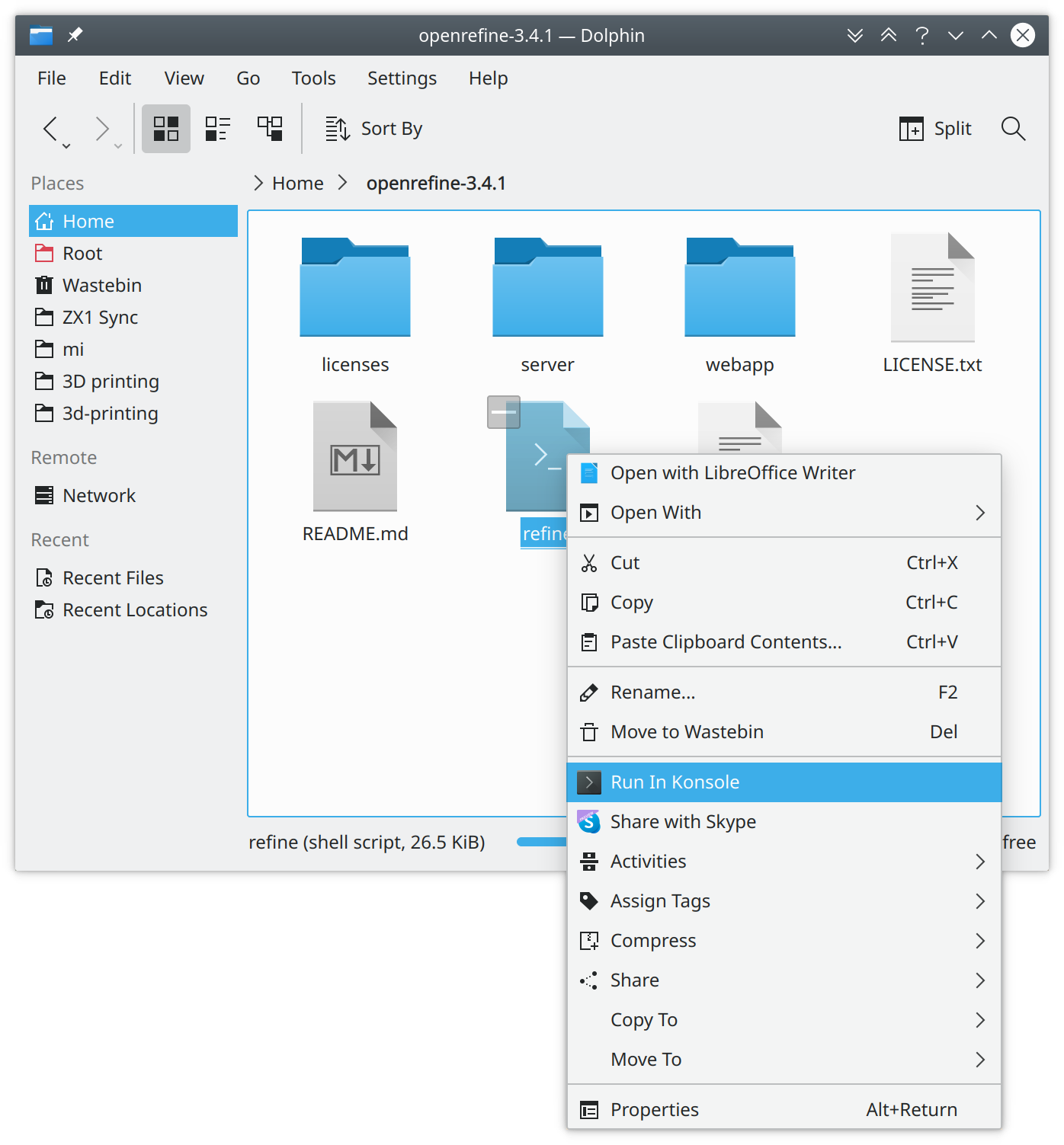 kde4 open