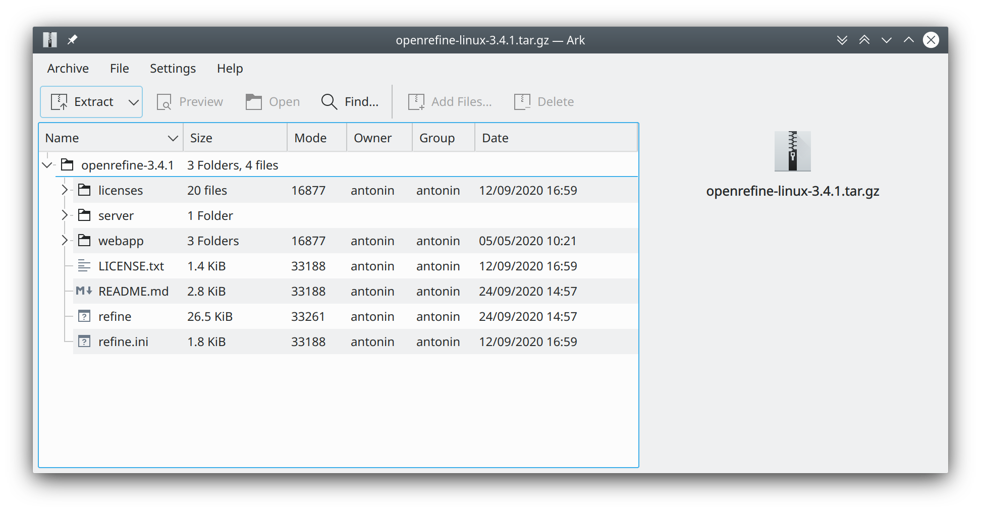 kde2 extract