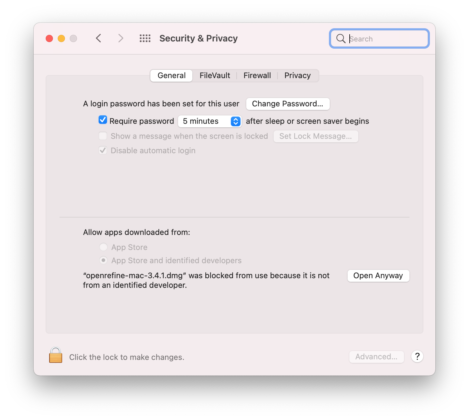 mac05 open anyway